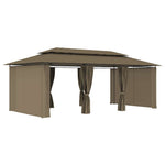 Tópszínű pavilon függönyökkel 600 x 298 x 270 cm 180 g/m² 3