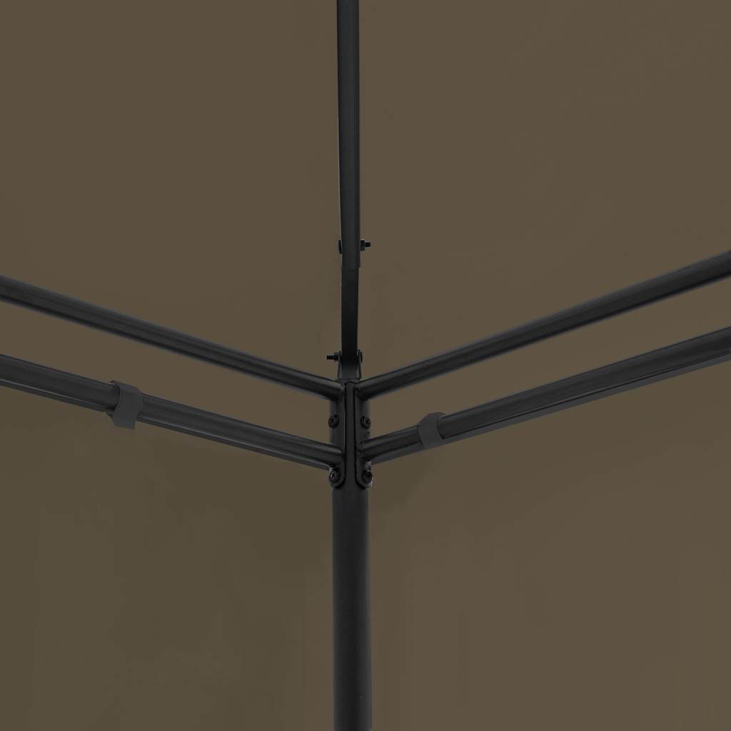 Tópszínű pavilon függönyökkel 600 x 298 x 270 cm 180 g/m² 8