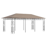Tópszínű pavilon szúnyoghálóval 6 x 3 x 2,73 m 180 g/m² 2