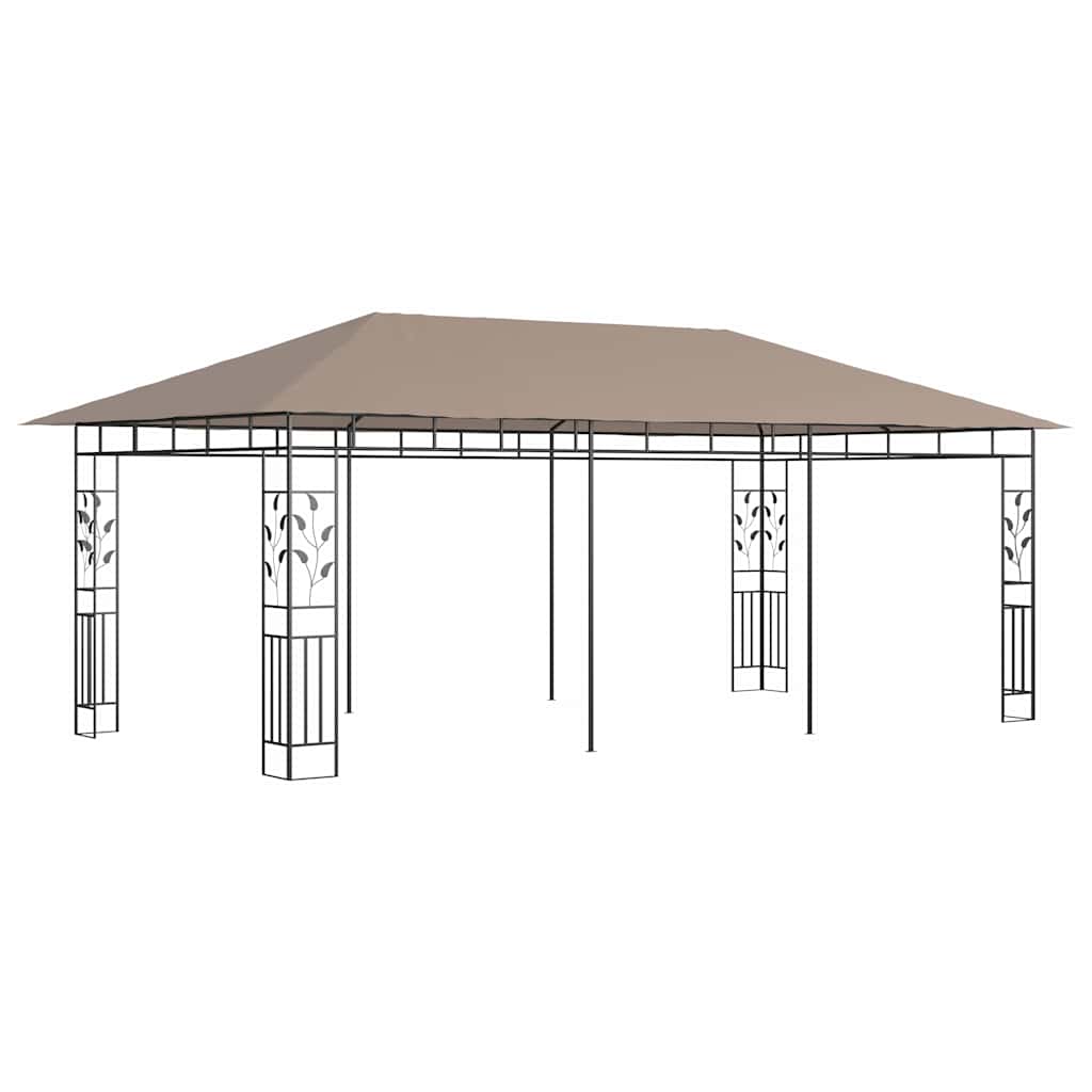 Tópszínű pavilon szúnyoghálóval 6 x 3 x 2,73 m 180 g/m² 2