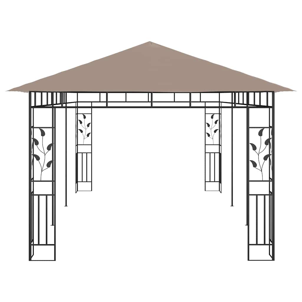 Tópszínű pavilon szúnyoghálóval 6 x 3 x 2,73 m 180 g/m² 4