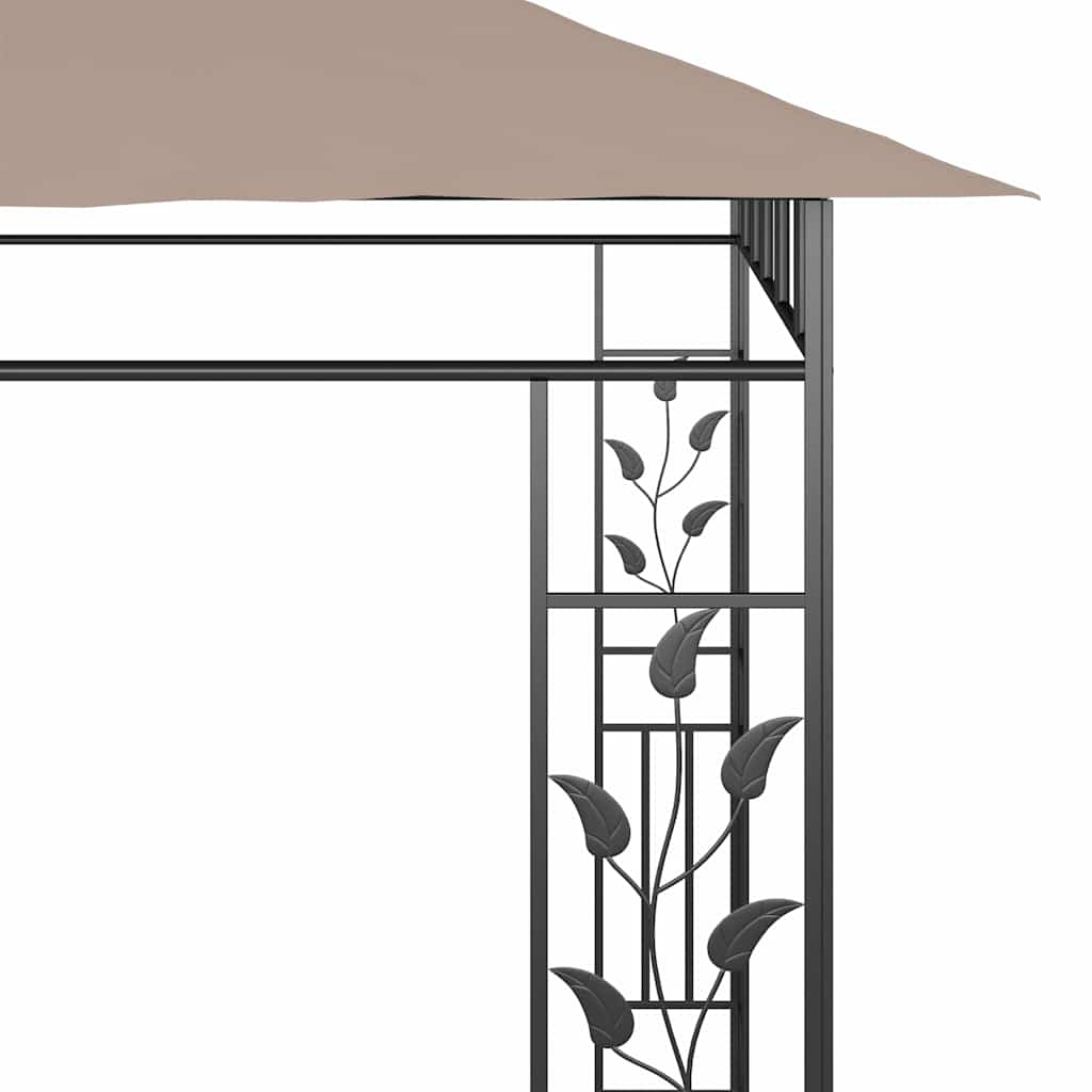 Tópszínű pavilon szúnyoghálóval 6 x 3 x 2,73 m 180 g/m² 5