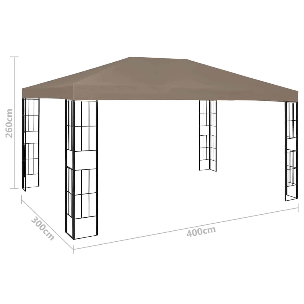 Tópszínű pavilon 4 x 3 m 7