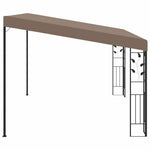 Tópszínű falra szerelhető pavilon 4 x 3 x 2,5 m 3