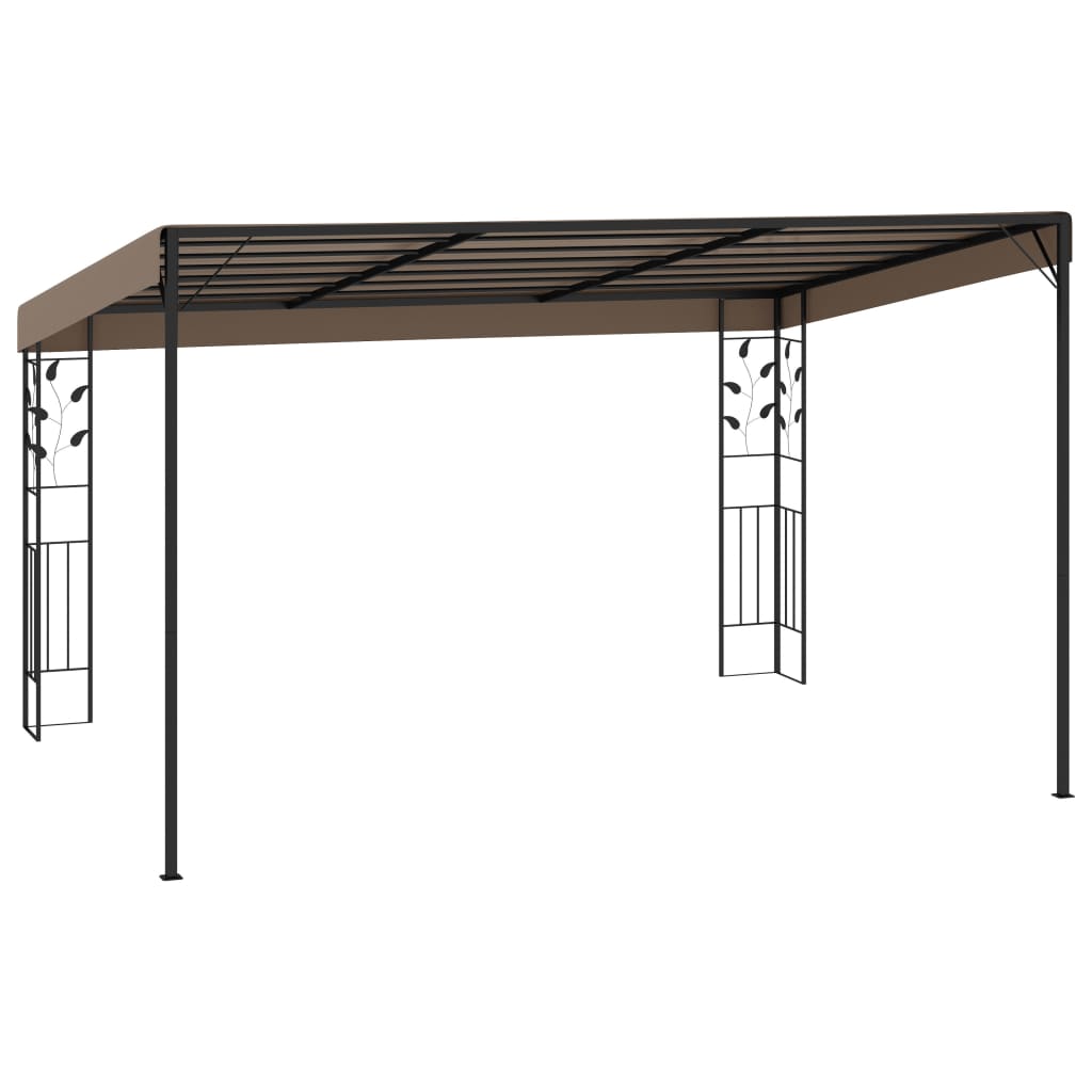 Tópszínű falra szerelhető pavilon 4 x 3 x 2,5 m 4