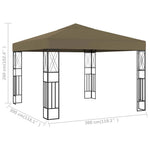 Tópszínű szövetpavilon 3 x 3 m 5
