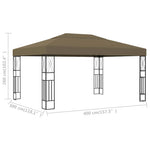Tópszínű szövetpavilon 3 x 4 m 6
