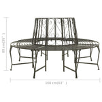 Fa köré építhető kerek acélpad 160 cm 7