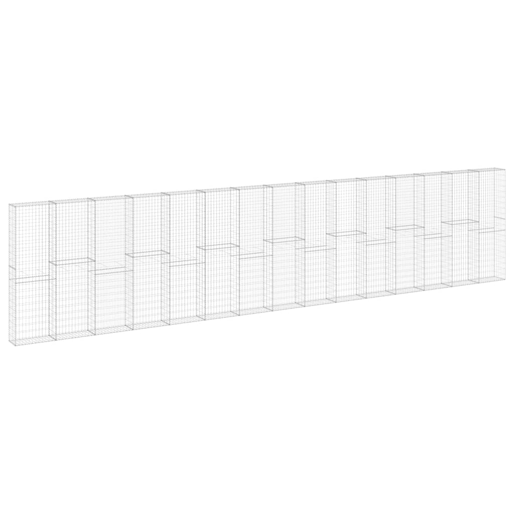 Horganyzott acél gabion fal fedéllel 900 x 30 x 200 cm 2