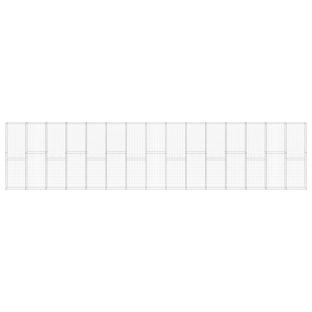 Horganyzott acél gabion fal fedéllel 900 x 30 x 200 cm 4
