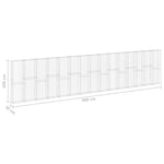 Horganyzott acél gabion fal fedéllel 900 x 30 x 200 cm 7