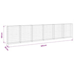 Horganyzott acél gabion fal fedéllel 300 x 30 x 100 cm 7
