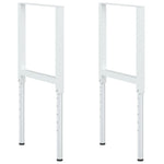 2 db szürke állítható fém munkapadváz 55 x (69-95,5) cm 2
