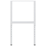 2 db szürke állítható fém munkapadváz 55 x (69-95,5) cm 6