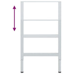 2 db szürke állítható fém munkapadváz 55 x (69-95,5) cm 9