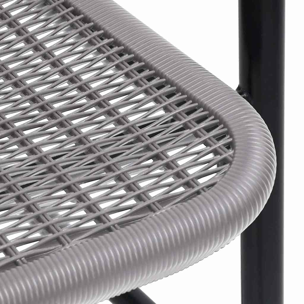 2 db műanyag rattan és acél kerti szék 110 kg 7