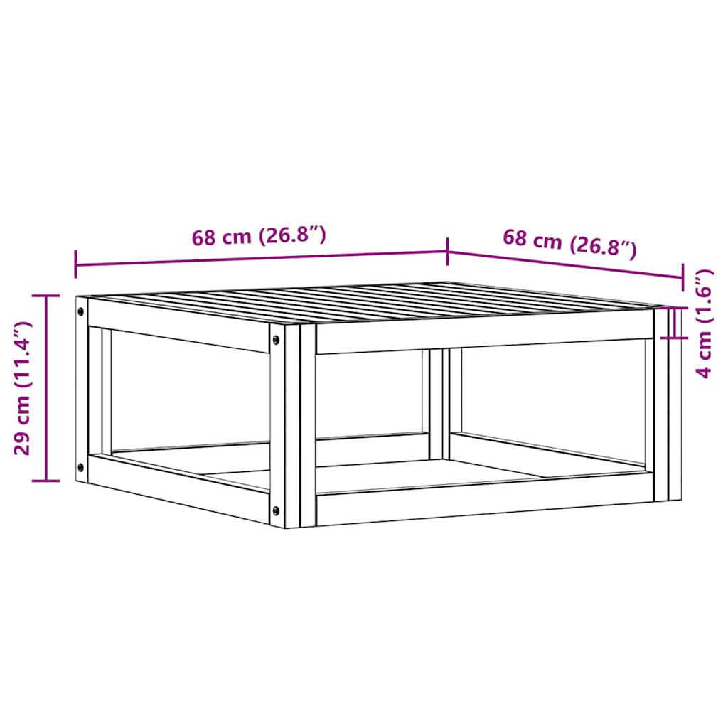 2 részes tömör akácfa kerti ülőgarnitúra párnával 15