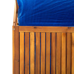 Tömör akácfa rácsos tárolóláda 99 x 55 x 160 cm 8