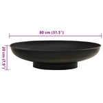 Acél tűztál 80 cm 5