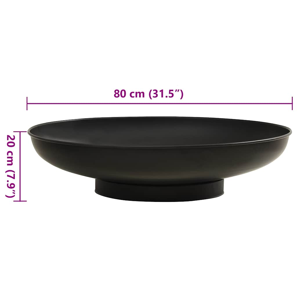 Acél tűztál 80 cm 5