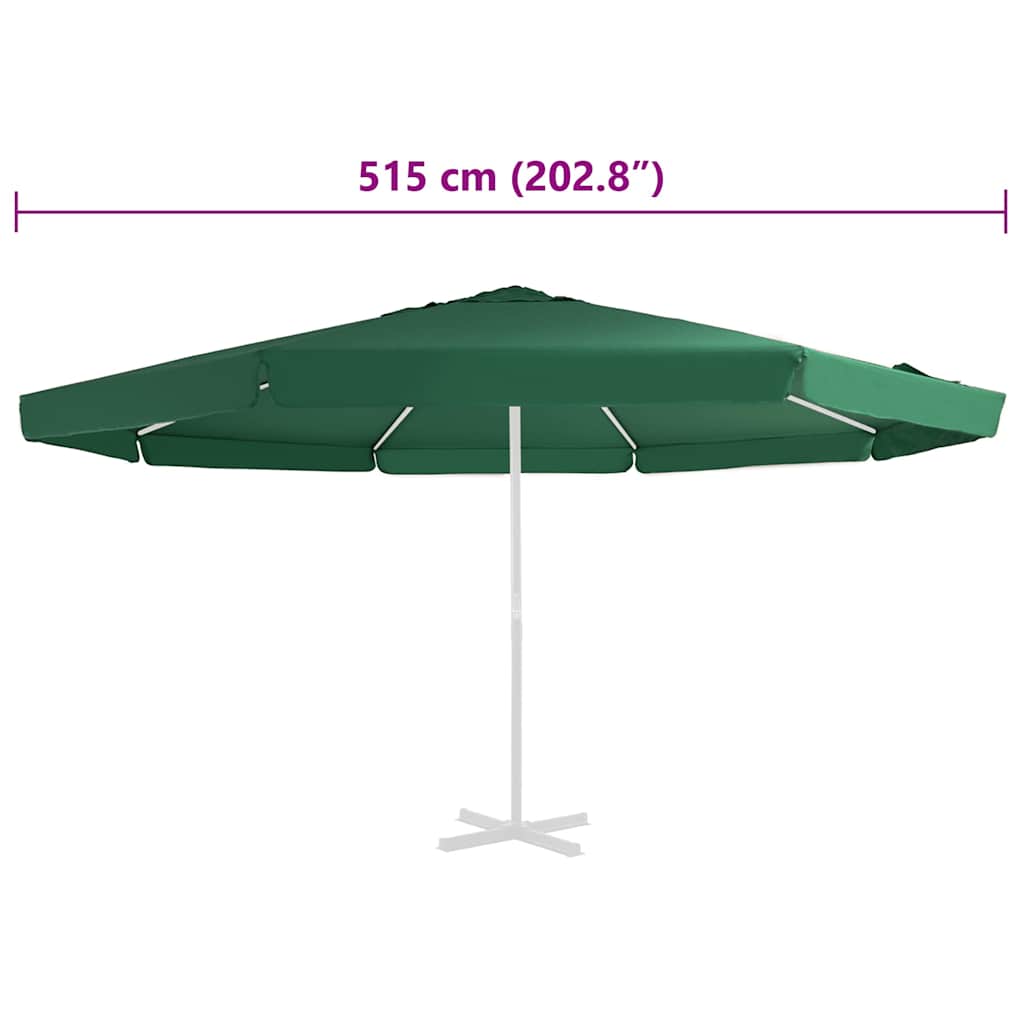 Zöld kültéri napernyő csereponyva 515 cm 5