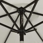 Homokszínű alumínium napernyő LED-világítással 200 x 211 cm 5