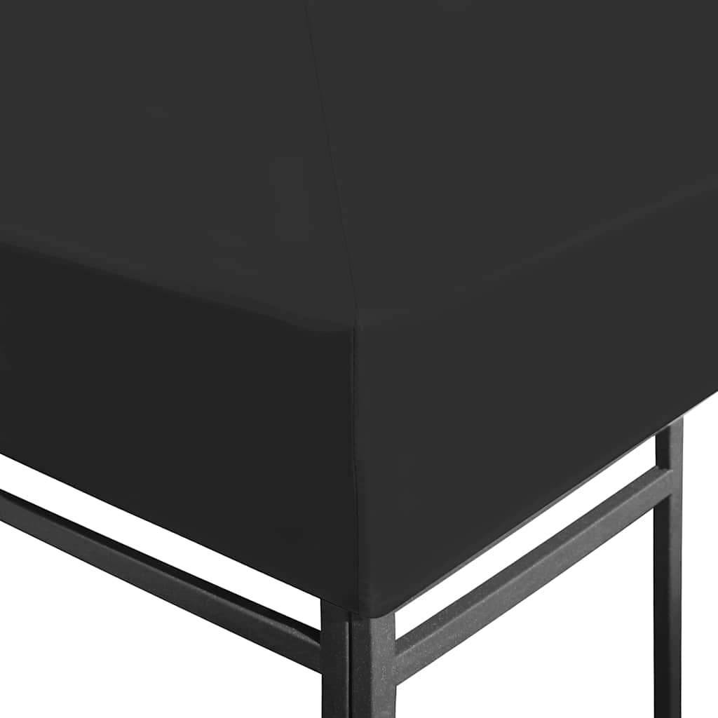 Fekete pavilon-tetőponyva 270 g/m² 3 x 3 m 4