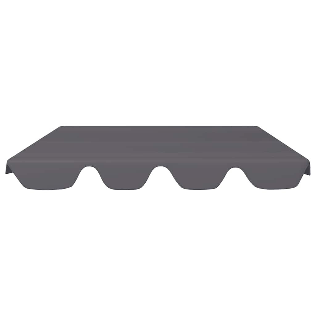 Antracit csere ponyva kerti hintaágyhoz 150/130 x 105/70 cm 3