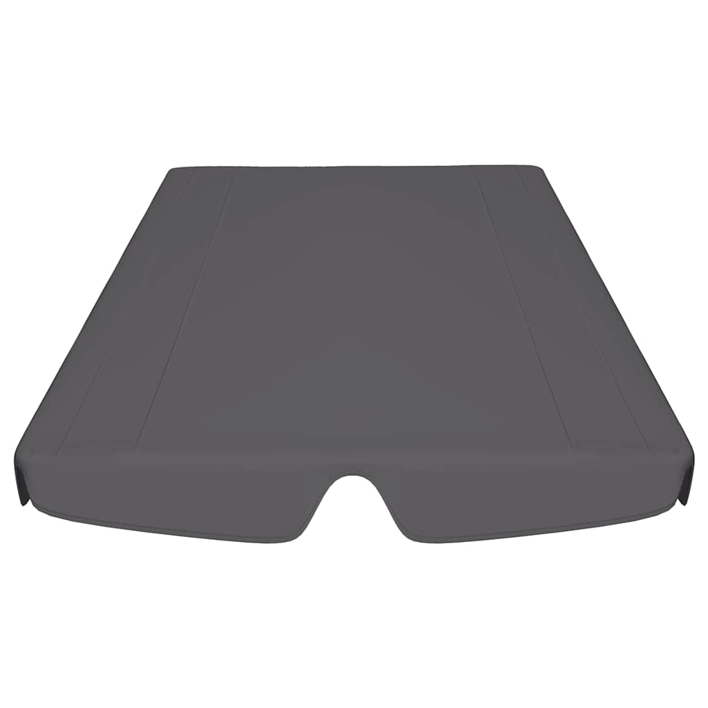 Antracit csere ponyva kerti hintaágyhoz 150/130 x 105/70 cm 4