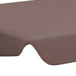 Barna csere ponyva kerti hintaágyhoz 150/130 x 105/70 cm 5