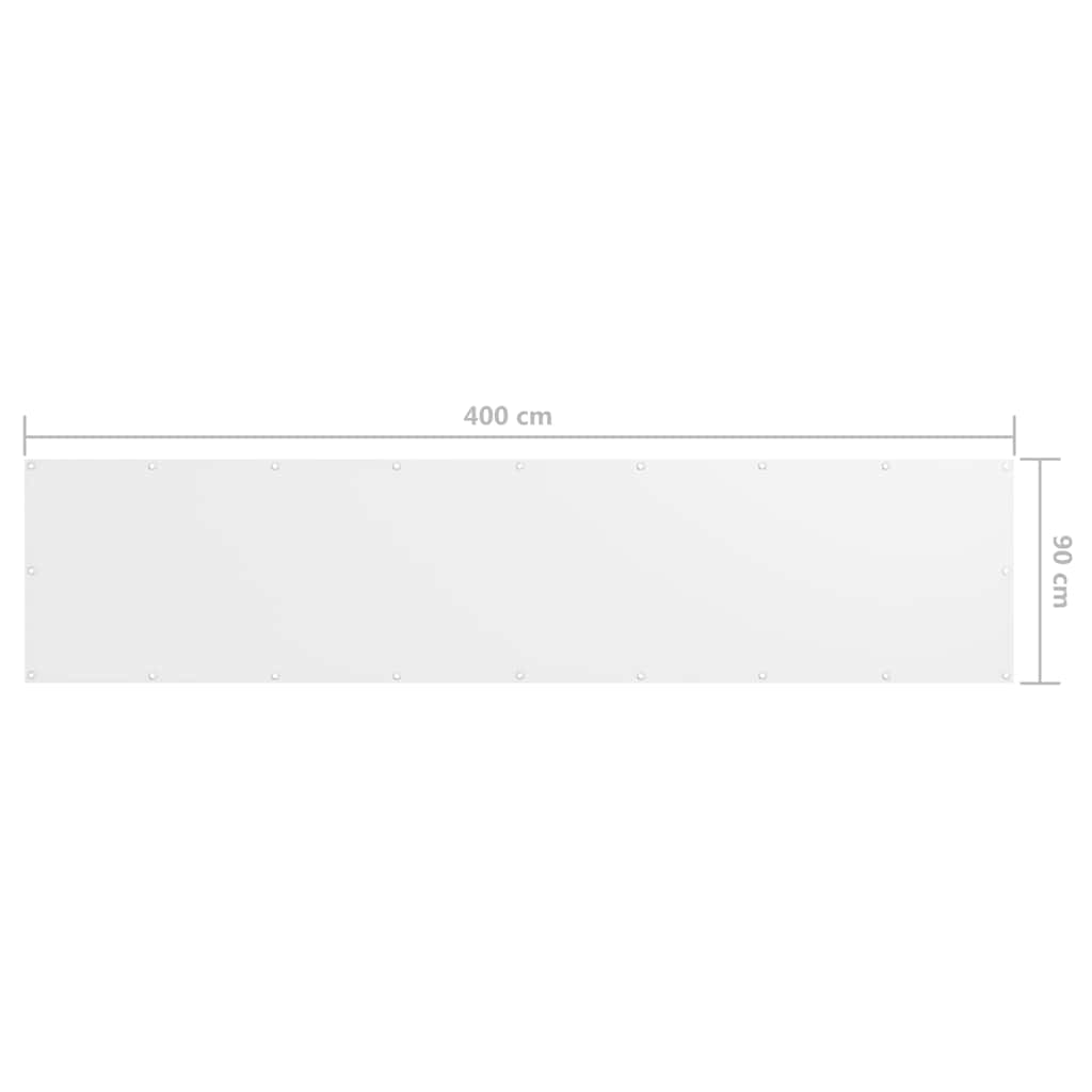 Fehér oxford-szövet erkélyparaván 90 x 400 cm 5