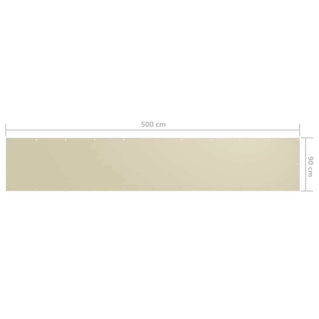 Krémszínű oxford-szövet erkélynapellenző 90 x 500 cm 5