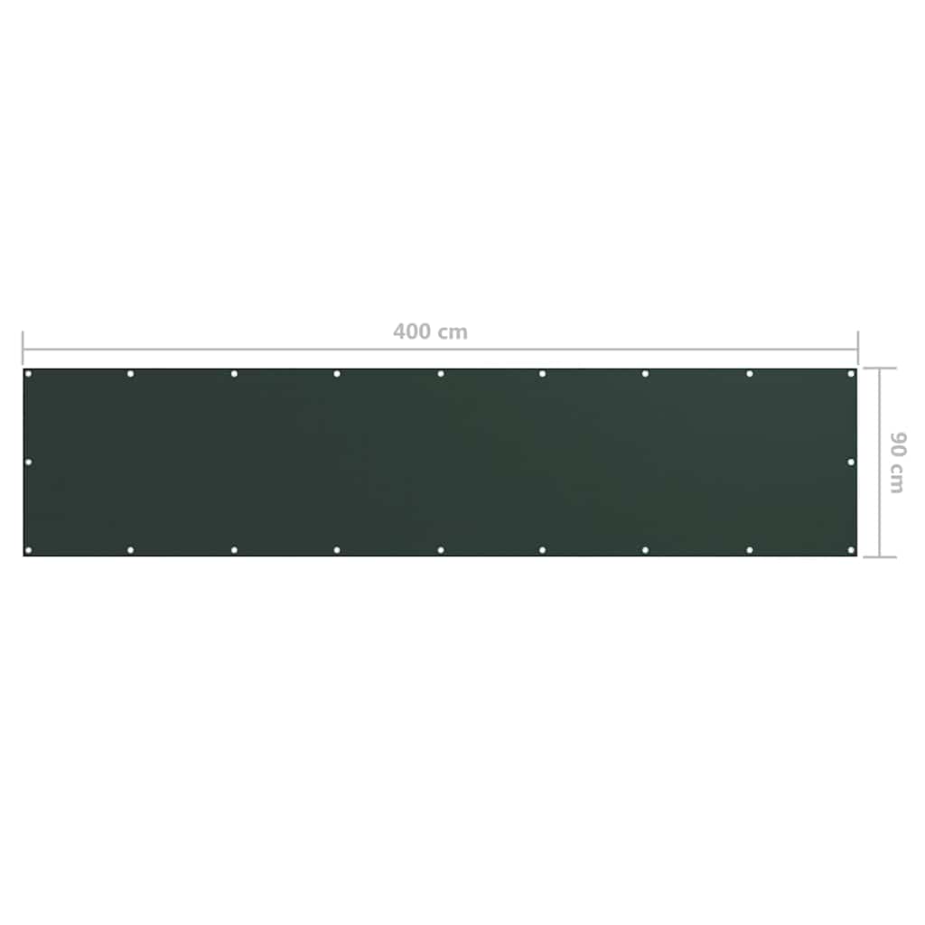 Sötétzöld oxford-szövet erkélynapellenző 90 x 400 cm 5