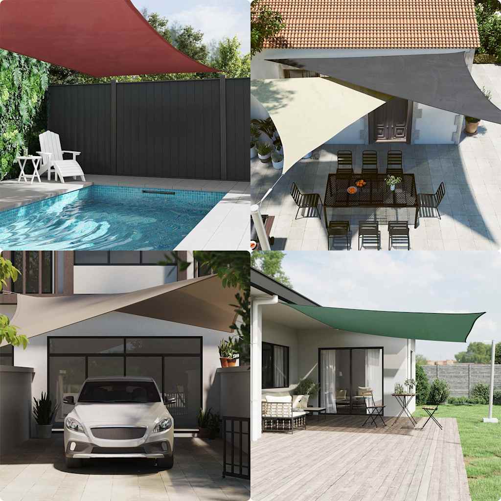 Antracitszürke négyzet alakú oxford-szövet napvitorla 6 x 6 m 3