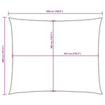 Antracitszürke téglalap alakú oxford-szövet napvitorla 4 x 5 m 10