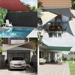 Bézs négyzet alakú oxford-szövet napvitorla 4,5x4,5 m 3