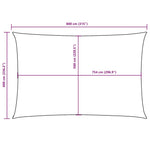 Bézs téglalap alakú oxford-szövet napvitorla 6 x 8 m 10