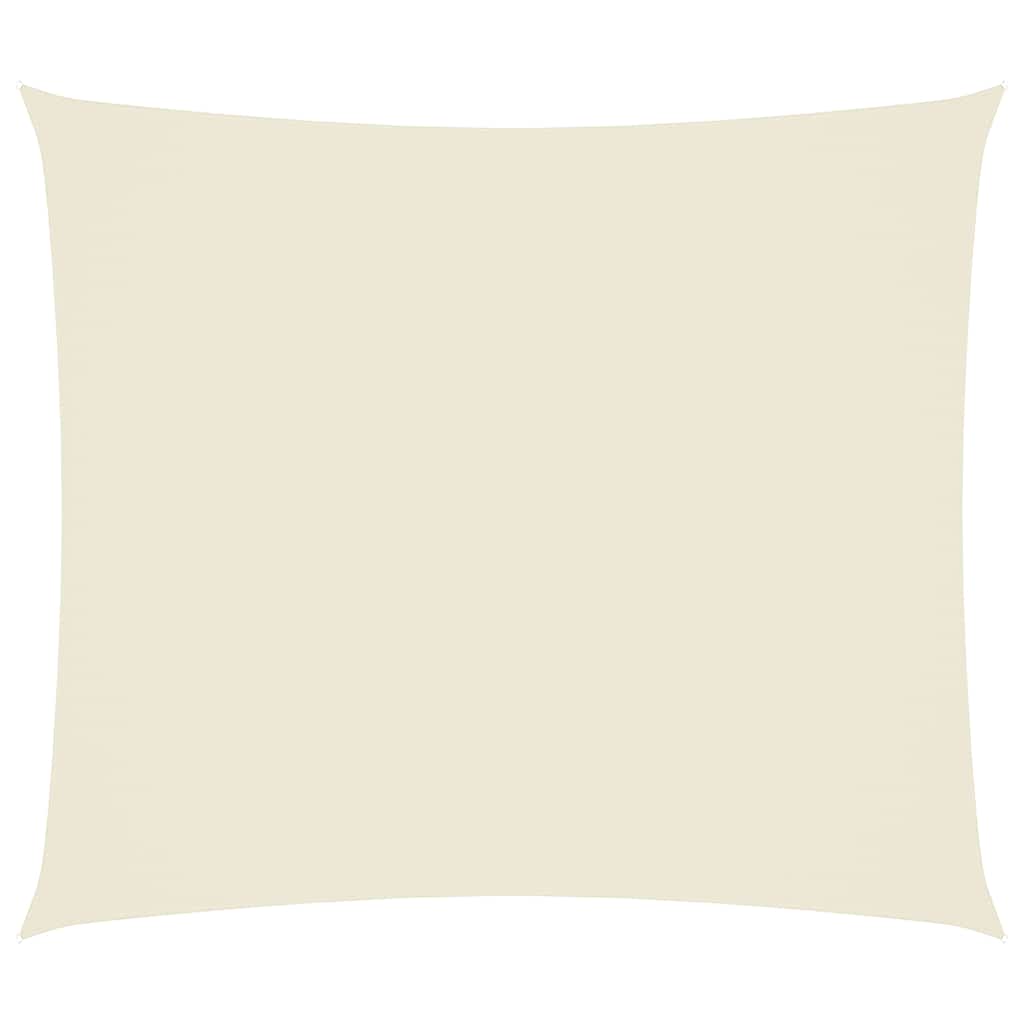 Krémszínű téglalap alakú oxford-szövet napvitorla 2 x 2,5 m 2