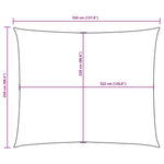 Krémszínű téglalap alakú oxford-szövet napvitorla 2,5 x 3,5 m 10