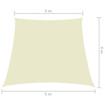 Krémszínű trapéz alakú oxford-szövet napvitorla 4/5 x 4 m 6