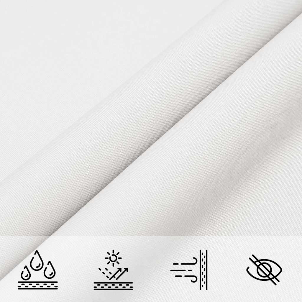 Fehér téglalap alakú oxford-szövet napvitorla 2,5 x 4,5 m 8
