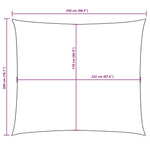 Terrakotta téglalap alakú oxford-szövet napvitorla 2 x 2,5 m 10