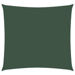 Sötétzöld négyzet alakú oxford-szövet napvitorla 6 x 6 m 2