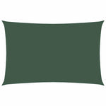 Sötétzöld téglalap alakú oxford-szövet napvitorla 2 x 5 m 2