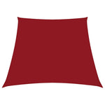 Piros trapéz alakú oxford-szövet napvitorla 2/4 x 3 m