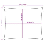Fekete téglalap alakú oxford-szövet napvitorla 5 x 6 m 10