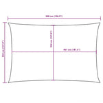Barna téglalap alakú oxford-szövet napvitorla 3,5 x 5 m 10