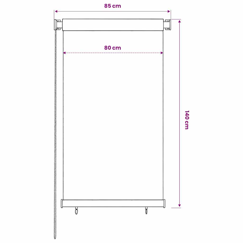 Sötétzöld kültéri HDPE roló 85(Szé)x140(Ma) cm 6