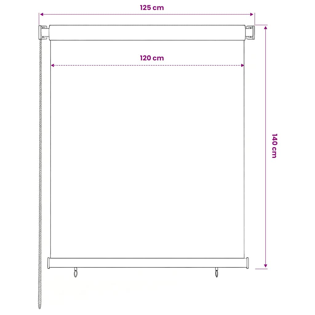 Sötétzöld kültéri HDPE roló 125(Szé)x140(Ma) cm 6
