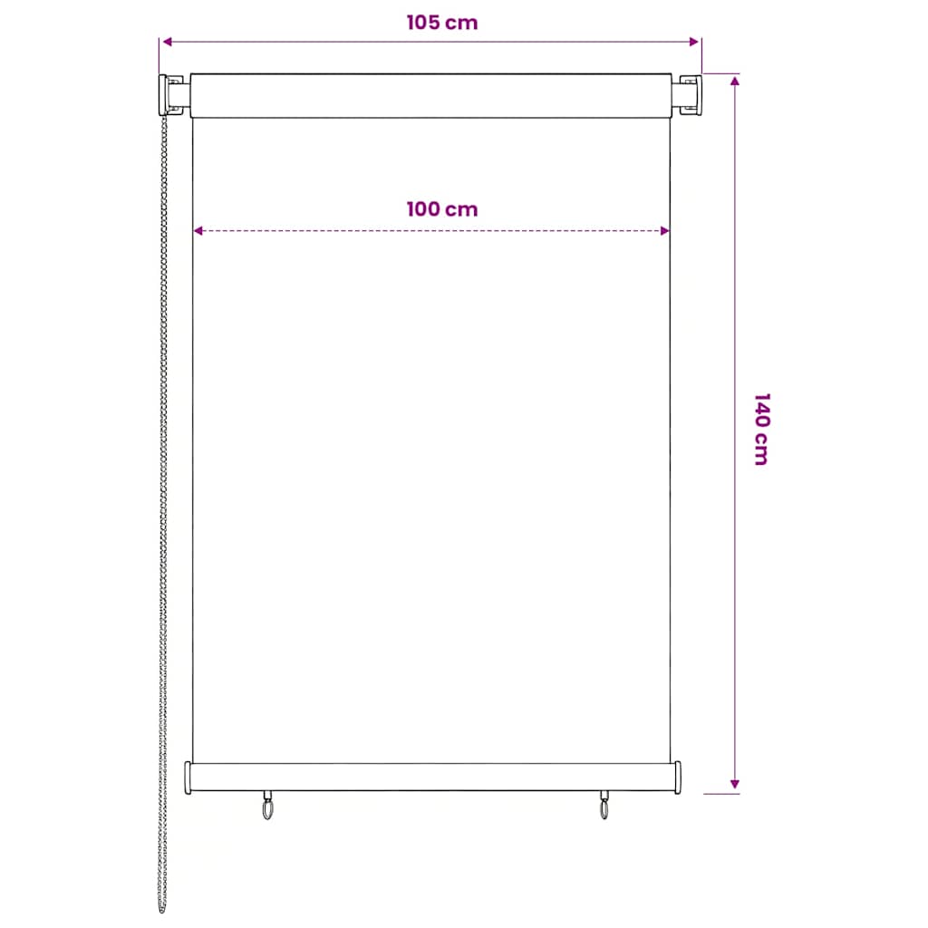 Kék kültéri HDPE roló 105(Szé)x140(Ma) cm 6